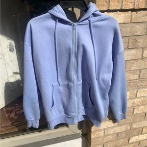 Light Blue Zip Up Hoodie